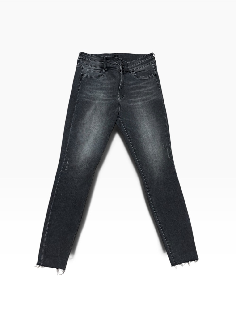 Kut from the Kloth Black Washed Skinny Jeans Size 12S